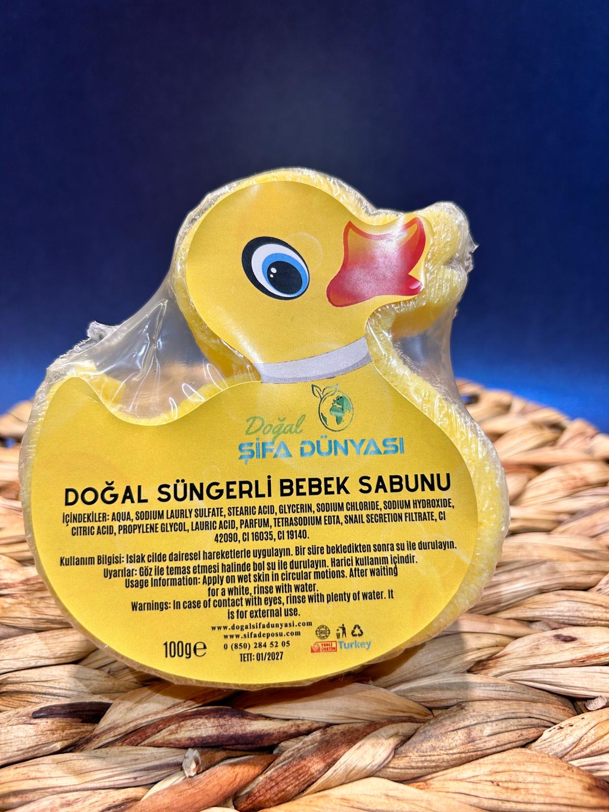 Doğal Süngerli Bebek Sabunu(Sarı)